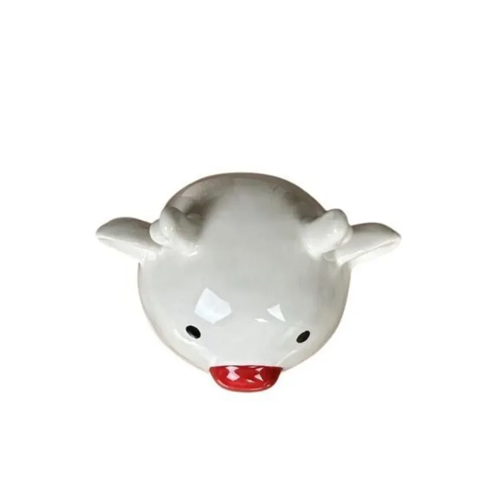 NWT Rae Dunn Reindeer Snacks Canister with Head Topper Christmas Decor‎